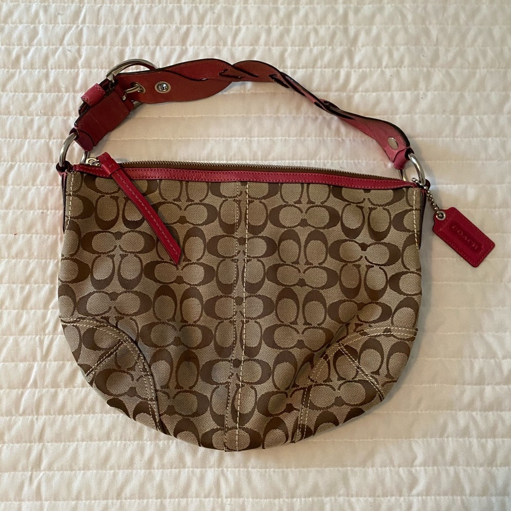 Coach “raspberry pink” signature purse